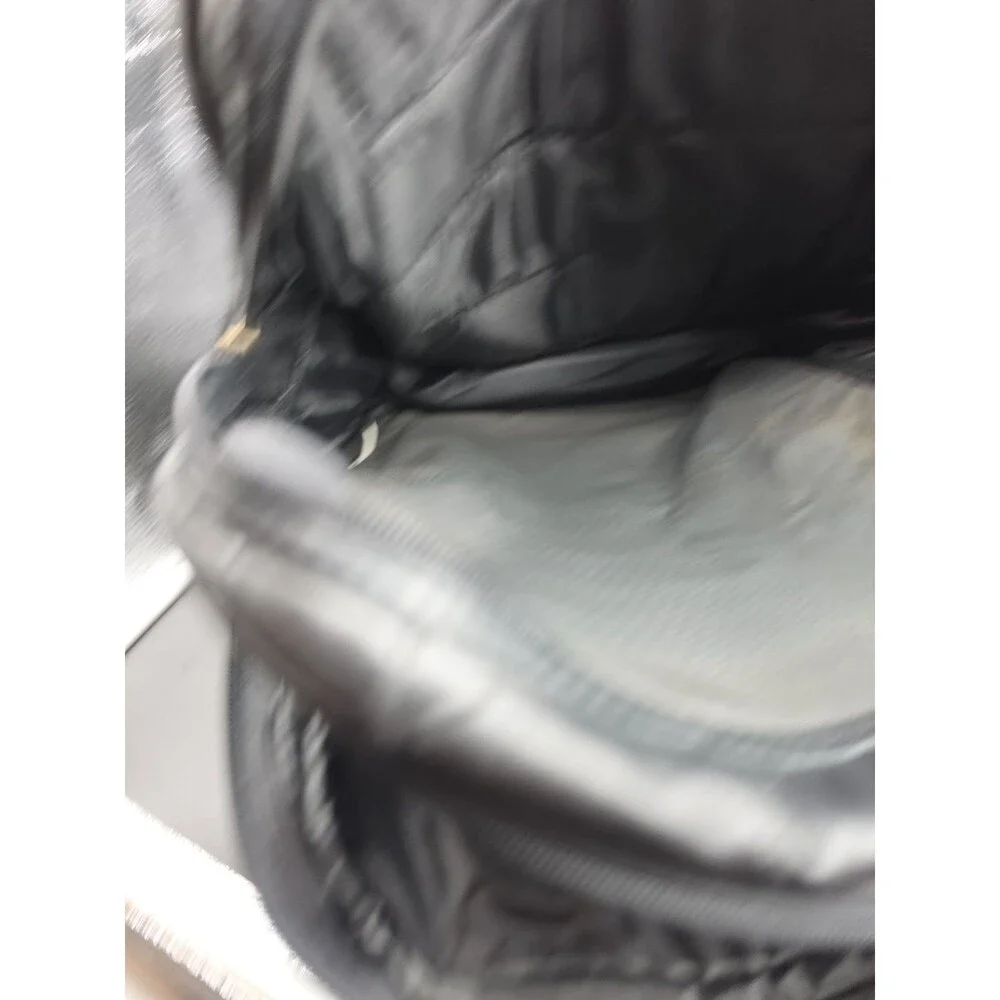 Vtg Pioneer Express Black Patchwork Genuine Leather Backpack Multi Pocket Goth